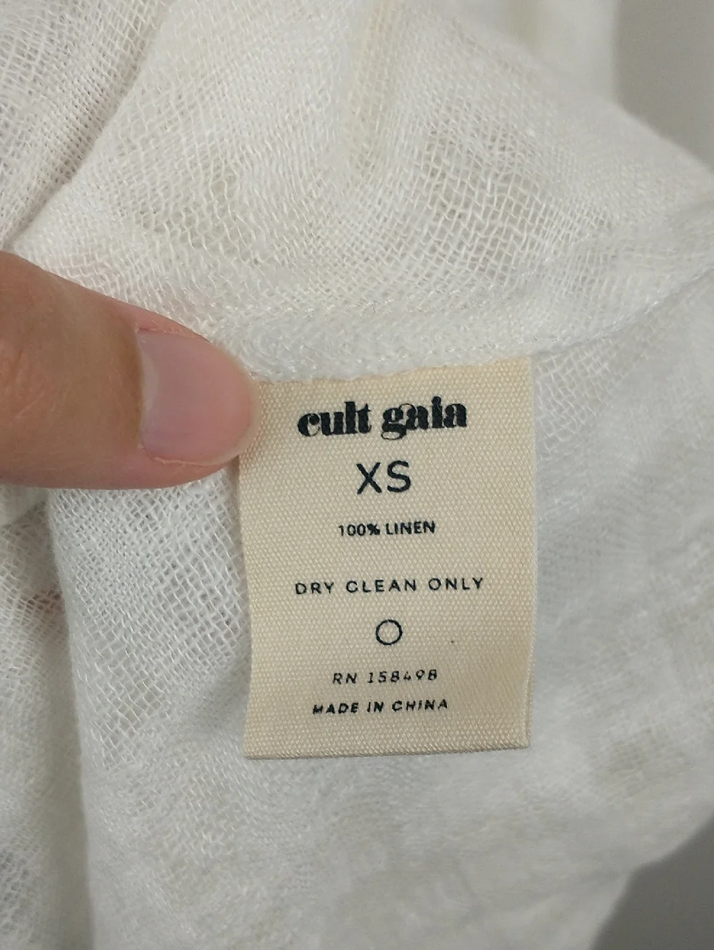 Cult Gaia Halter Maxi Dress XS Off White Sheer Linen Gauze Beach Coverup